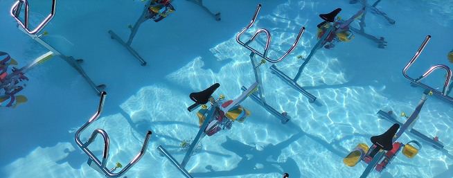 Cours d'aquabiking à Antibes